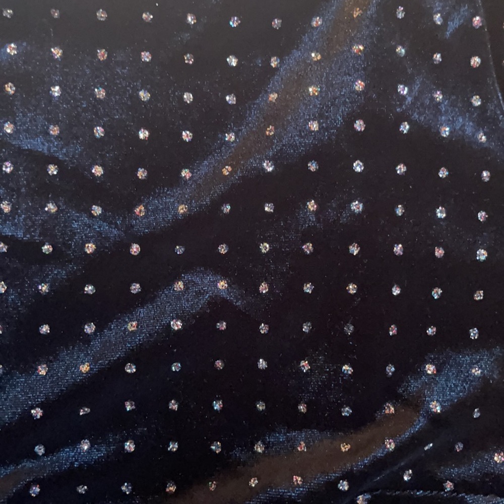 Express Velvet Little Black Dress with Sparkling Details - Picture 3 of 7